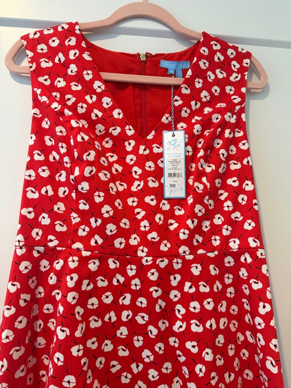 Draper James Red Floral Fit-and-Flare' Dress - Picture 3 of 3